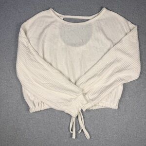 Hollister Cream Textured Sweater